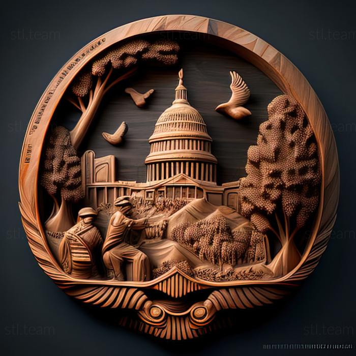 3D модель Вашингтон, США (STL)